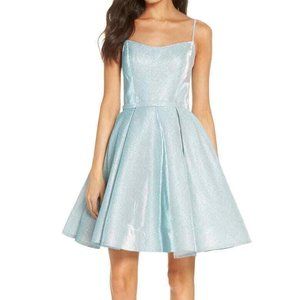 MAC DUGGAL SHIMMERING ICE FIT & FLARE DRESS sz 16